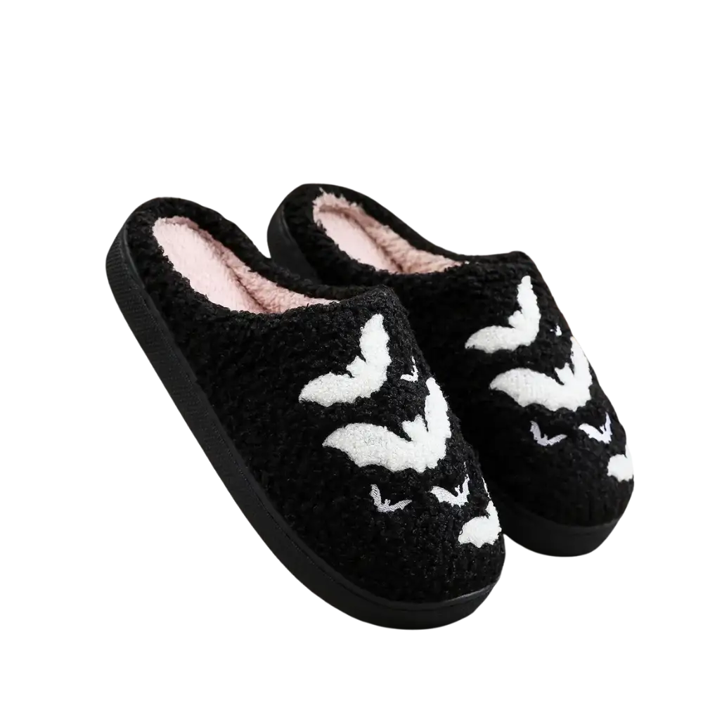 Bats Slippers - Black / 36-37