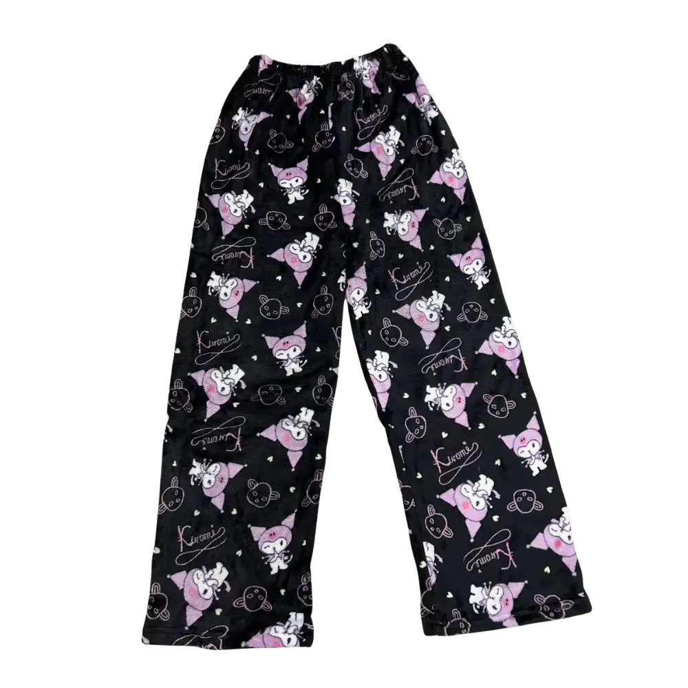 Kuromi Pajama Pants - Black / M