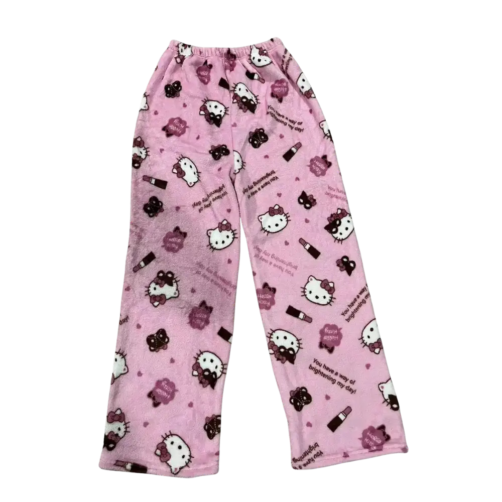Lip Gloss Hello Kitty Pajama Pants - Pink / M