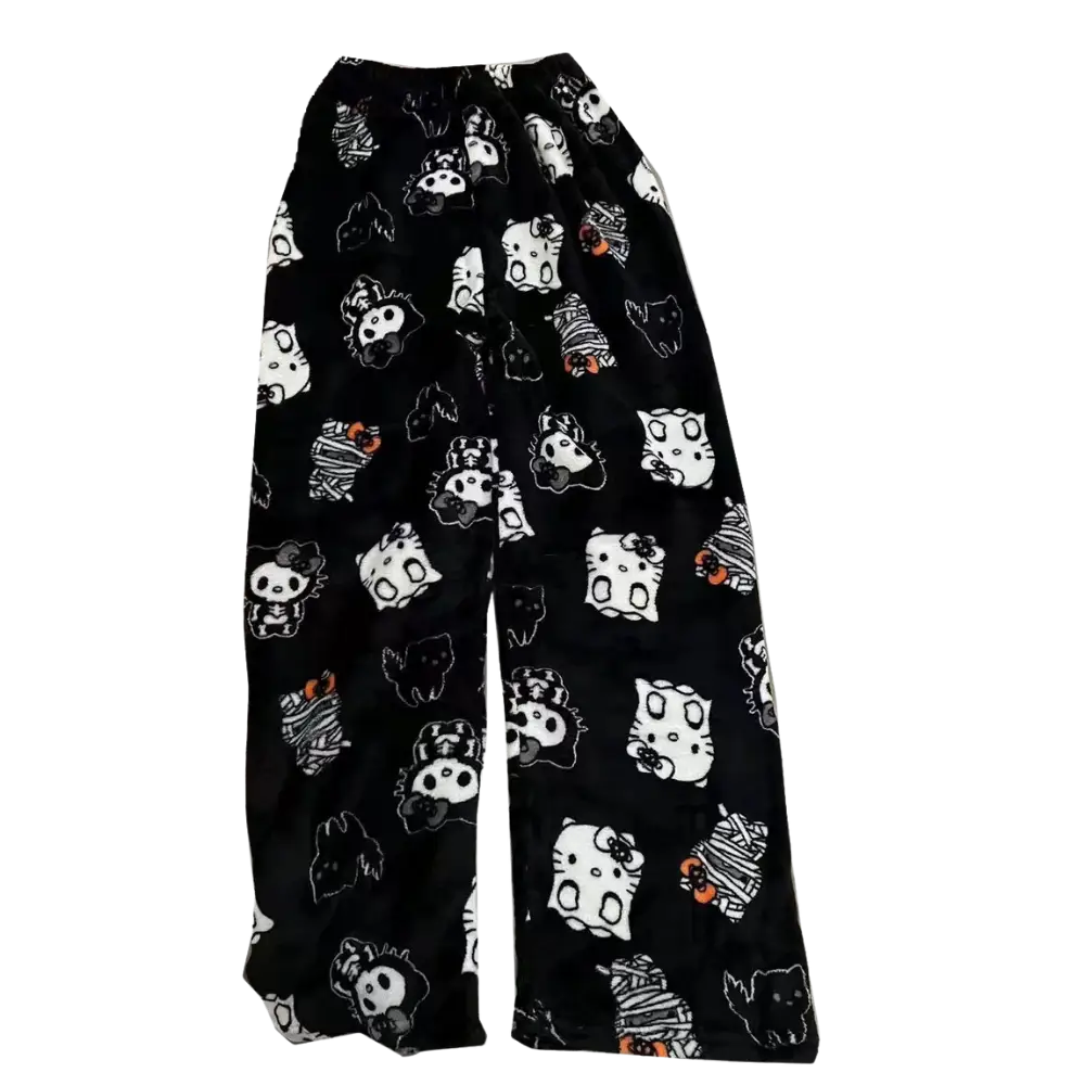 Spooky Hello Kitty Pajama Pants Black / M