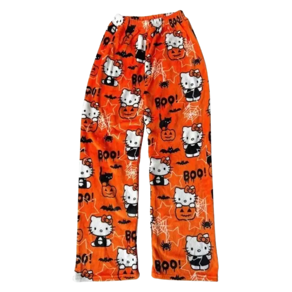 Spooky Hello Kitty Pajama Pants Orange / M
