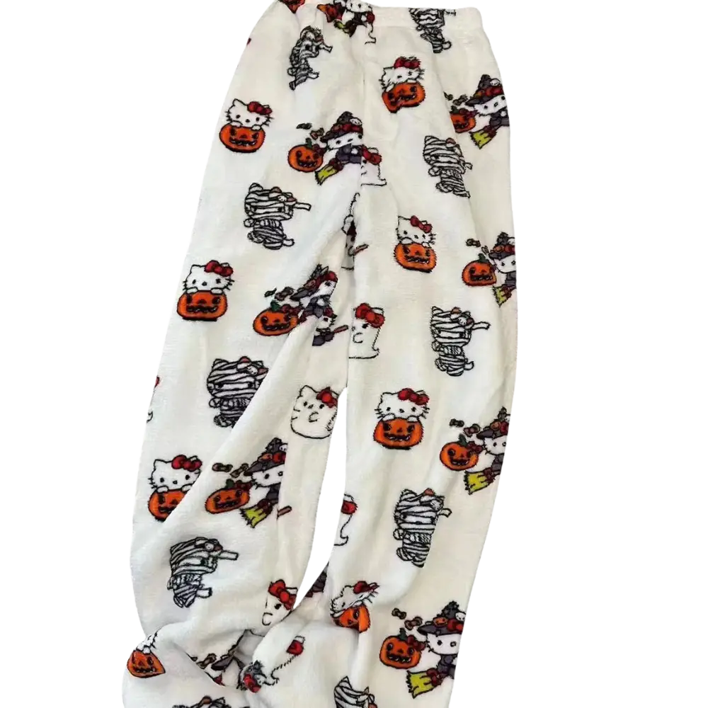 Spooky Hello Kitty Pajama Pants White / M