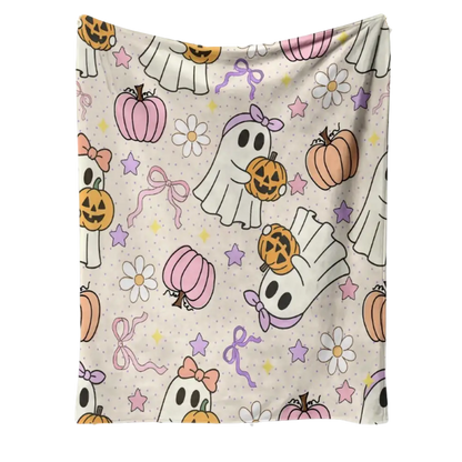 Cute Ghost Blanket - White / 100cmx70cm