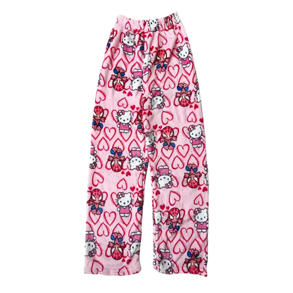 Hello Kitty And Spider Man Pajama Pants Pink / M