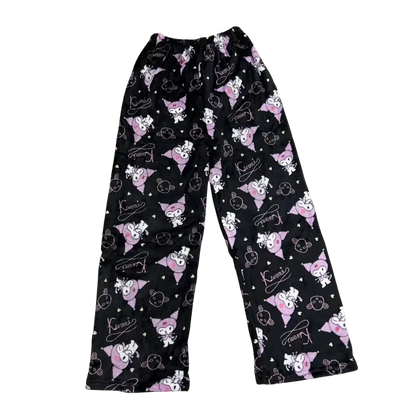 Kuromi Pajama Pants - Black / M