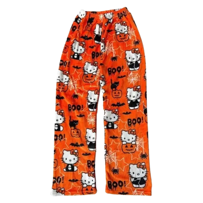 Spooky Hello Kitty Pajama Pants Orange / M